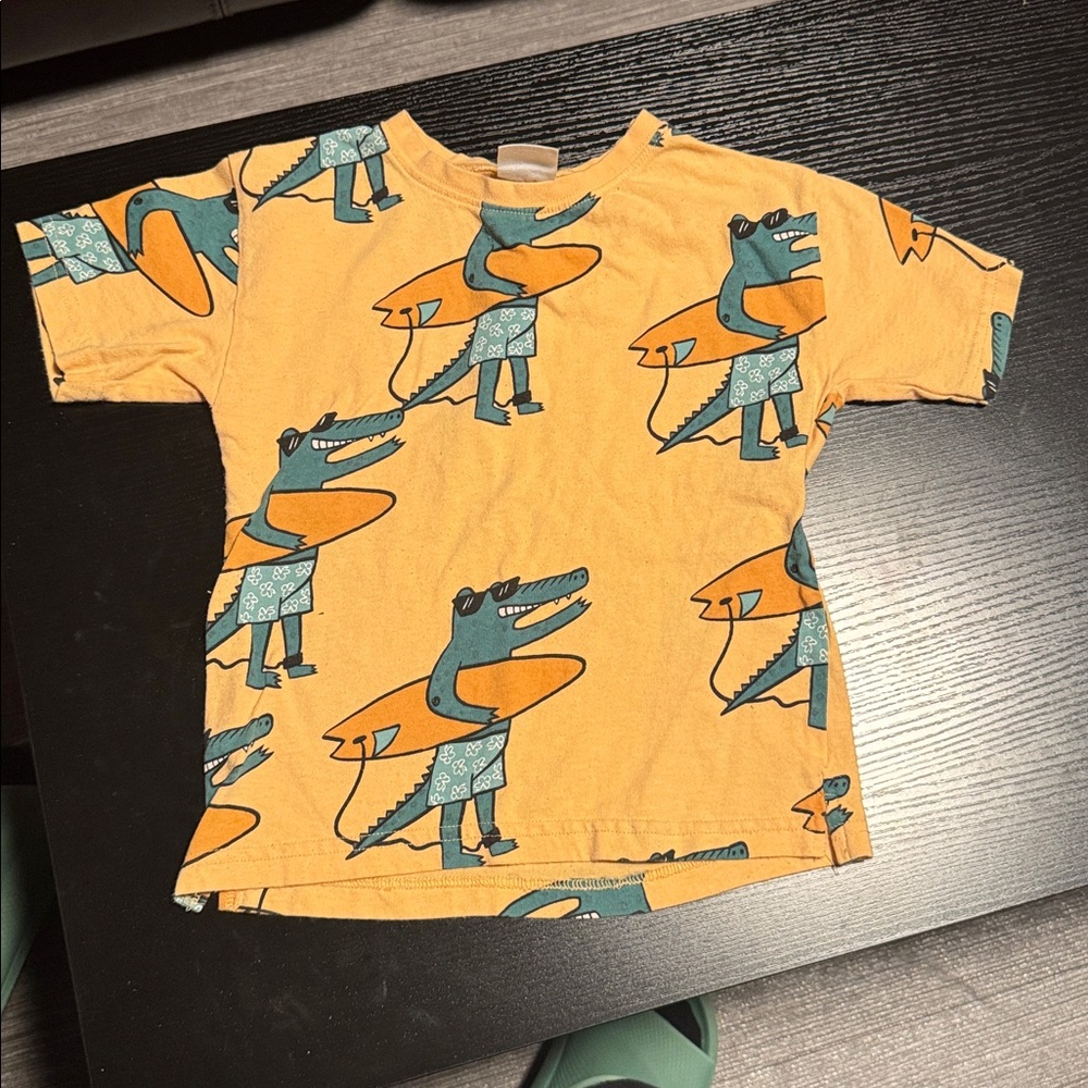 Zara Orange Graphic T-Shirt